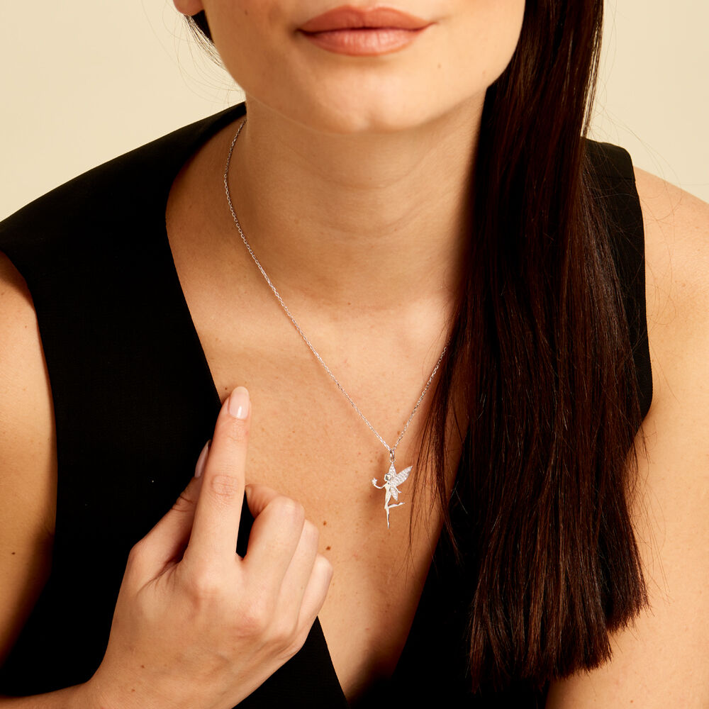 Collier Alberte Argent Blanc Oxyde De Zirconium - Colliers avec pierres Femme | Marc Orian