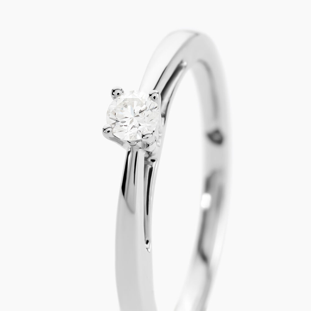 Bague Solitaire Iris Or Blanc Diamant - Solitaires Femme | Marc Orian