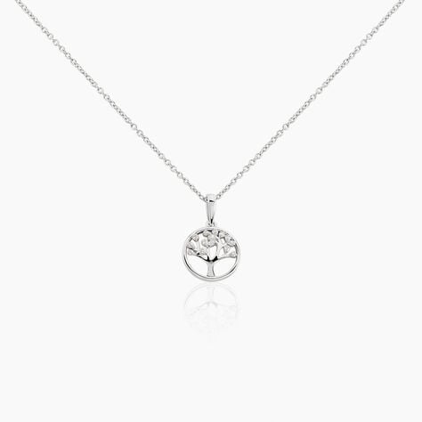 Collier Veva Argent Blanc Oxyde De Zirconium - Colliers avec pierres Femme | Marc Orian