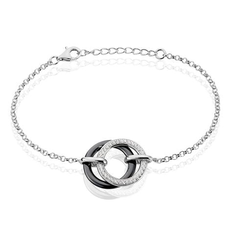 Bracelet You&me Argent Blanc C&eacute;ramique Et Oxyde De Zirconium - Bracelets fantaisie Femme | Marc Orian