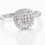 Bague Or Blanc Naveen Diamants Synth&eacute;tiques - Bagues avec pierre Femme | Marc Orian