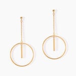 Boucles D'oreilles Pendantes Evana Plaqu&eacute; Or Jaune - Pendantes Femme | Marc Orian