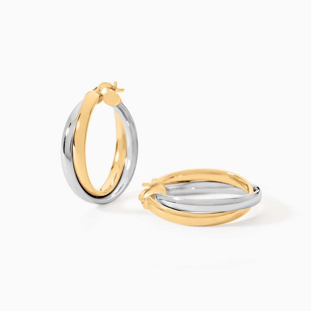 Cr&eacute;oles Kiara Or Bicolore - Cr&eacute;oles Femme | Marc Orian