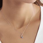 Collier Anais Or Blanc Perle De Culture Et Oxyde De Zirconium - Colliers avec pierres Femme | Marc Orian