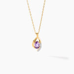 Collier Sagesse Or Jaune Am&eacute;thyste Oxyde De Zirconium - Colliers avec pierres Femme | Marc Orian