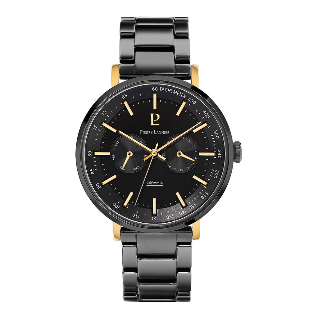 Montre Pierre Lannier Ceramic Noir - Montres classiques Homme | Marc Orian