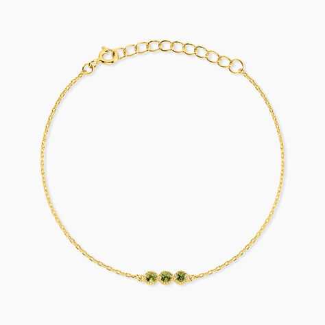 Bracelet Poem Argent Jaune P&eacute;ridot - Bracelets fantaisie Femme | Marc Orian
