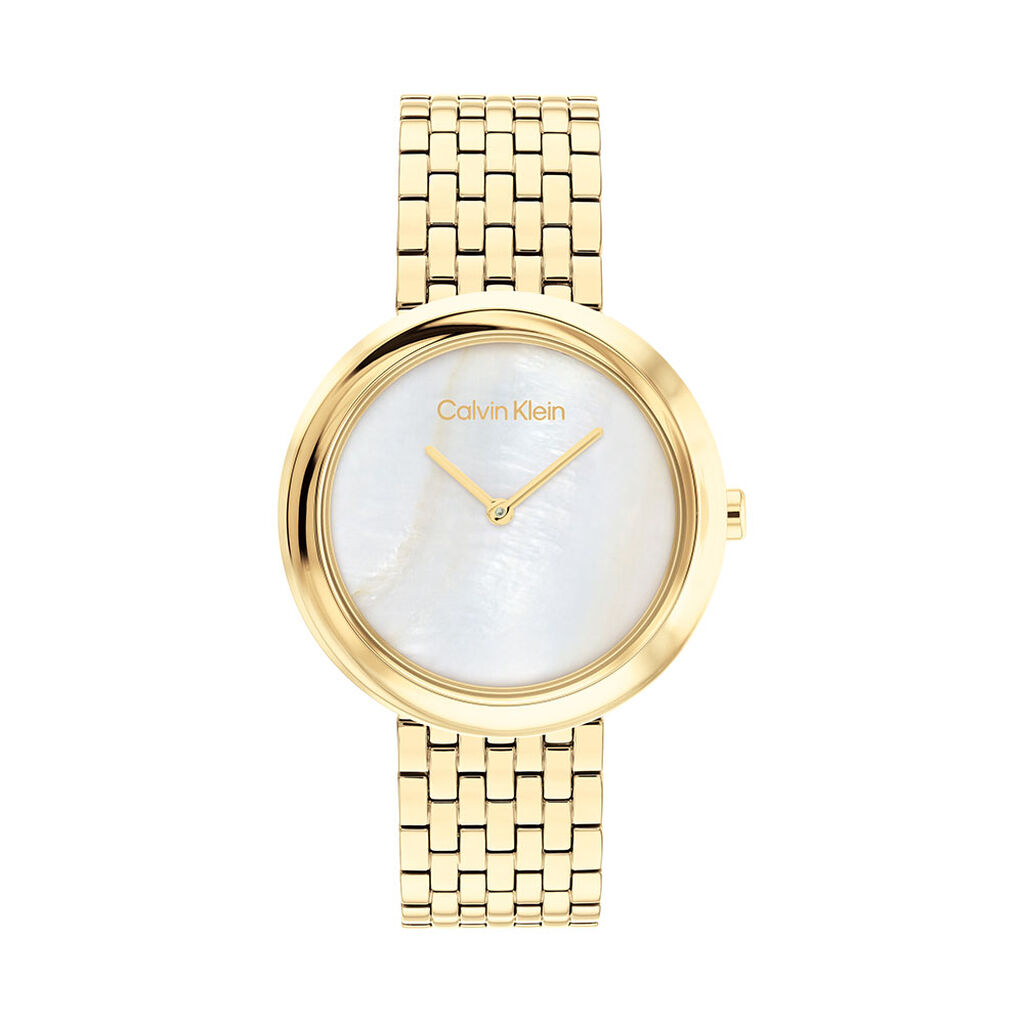 Montre Calvin Klein Twisted Bezel Blanc - Montres classiques Femme | Marc Orian