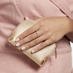 Bague Solitaire Ursi Argent Rose Oxyde De Zirconium - Bagues Solitaire Femme | Marc Orian