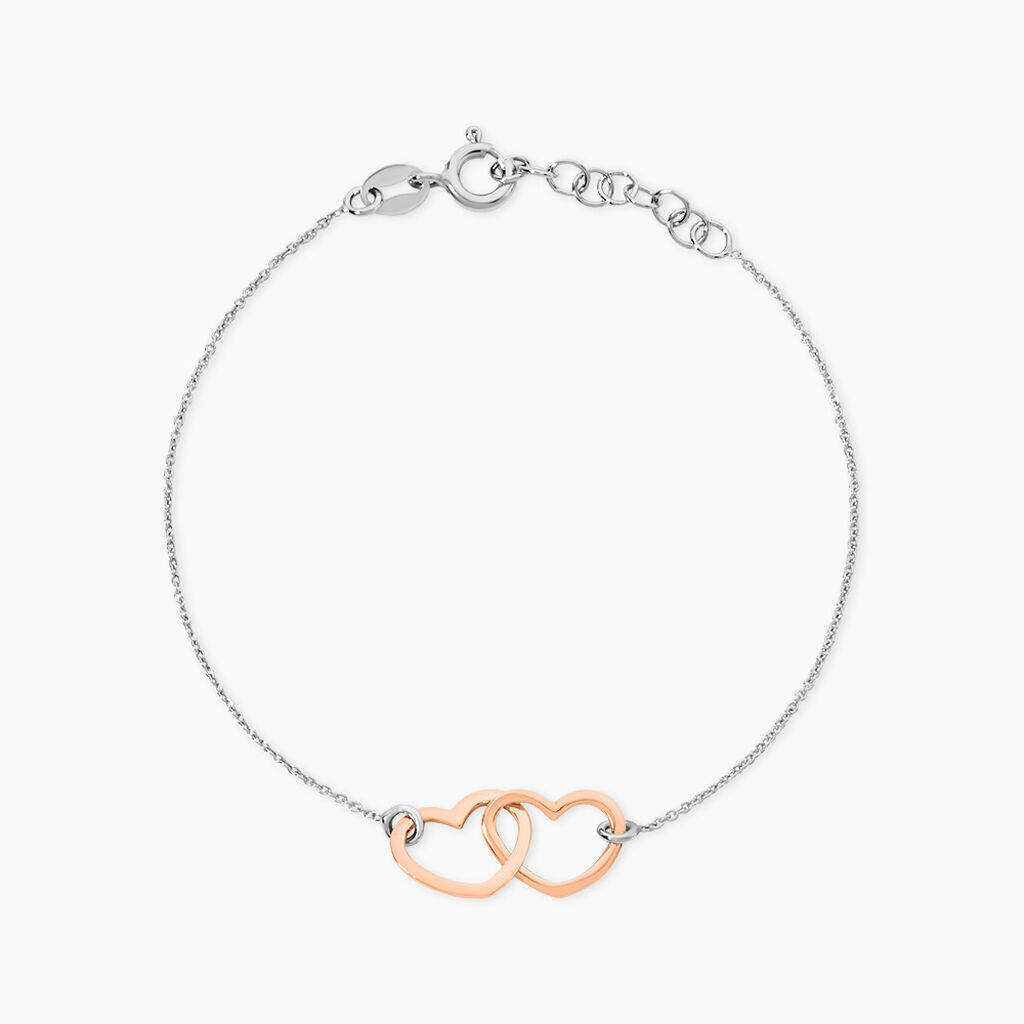 Bracelet Argent Bicolore Virgi - Bracelets Anneaux Entrelaces Femme | Marc Orian