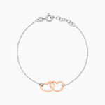 Bracelet Argent Bicolore Virgi - Bracelets Anneaux Entrelaces Femme | Marc Orian