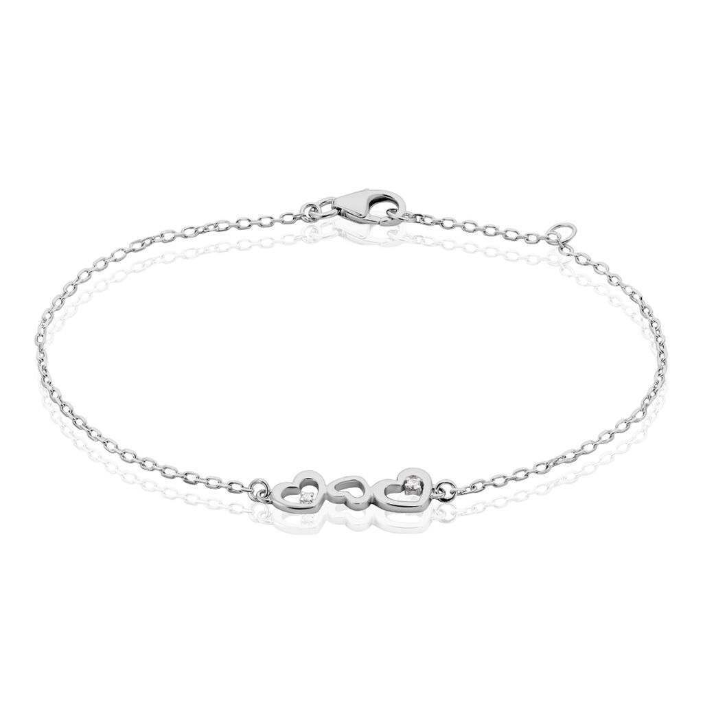 Bracelet Yolaine Argent Blanc Oxyde De Zirconium - Bracelets chaînes Femme | Marc Orian