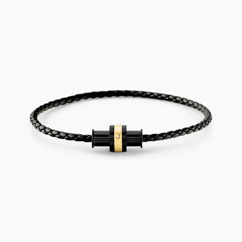Bracelet Jourdan Cuir De Vache Noir - Bracelets cuir Homme | Marc Orian
