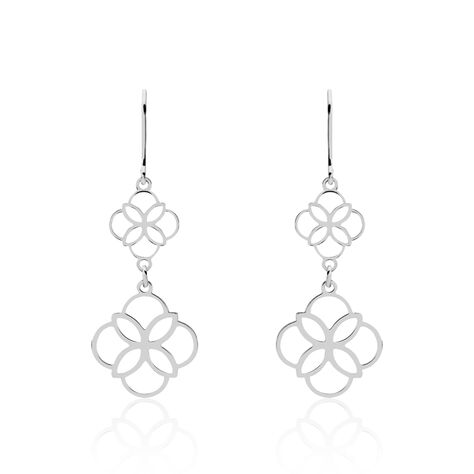 Boucles D'oreilles Pendantes Letizia Argent Blanc - Pendantes Femme | Marc Orian