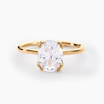 Bague Solitaire Plaqu&eacute; Or Liber Oxyde De Zirconium - Bijoux fantaisie Femme | Marc Orian