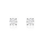 Boucles D'oreilles Puces Or Blanc Victoria Diamants - Puces Femme | Marc Orian