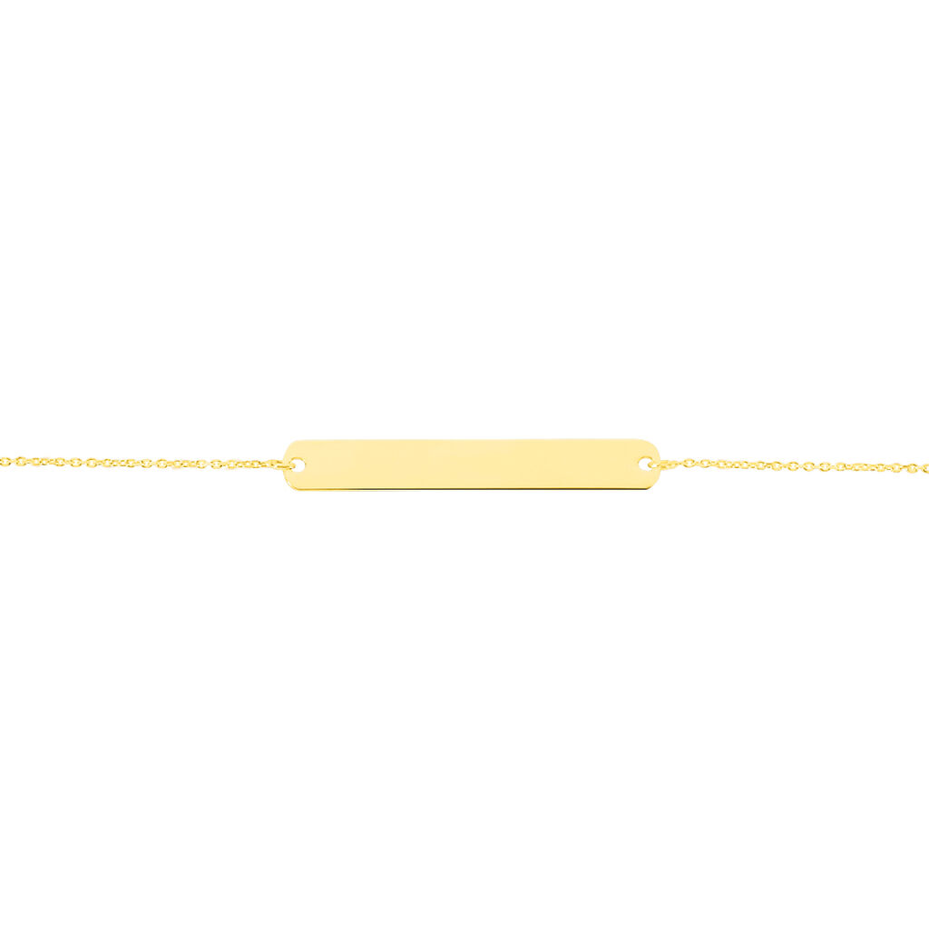 Bracelet Barrette Gravable Or Jaune - Bracelets chaînes Femme | Marc Orian