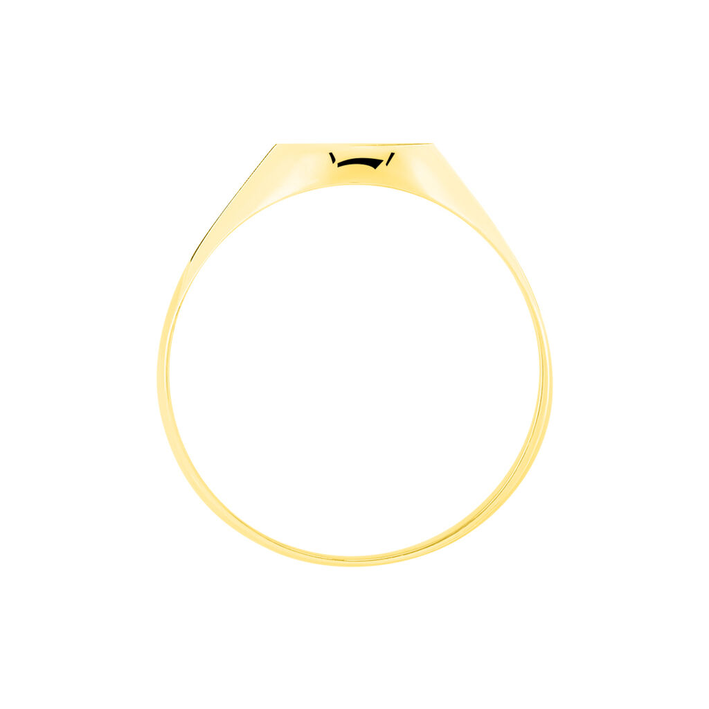 Chevalière Ovale Diamantee Soleil Or Jaune - Chevalières Famille | Marc Orian