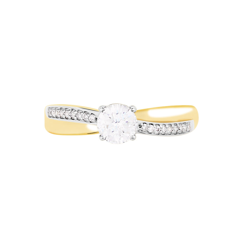 Bague Solitaire Raska Or Jaune Oxyde De Zirconium - Solitaires Femme | Marc Orian