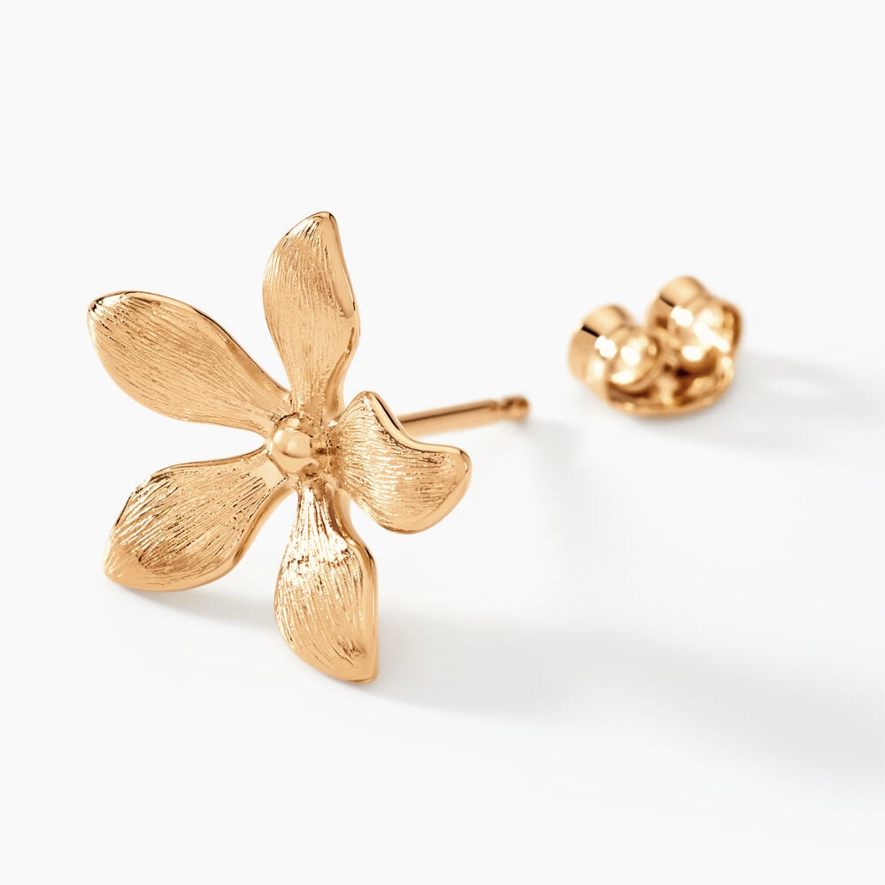 Boucles D'oreilles Puces Zinnia Plaqu&eacute; Or Jaune - Puces Femme | Marc Orian