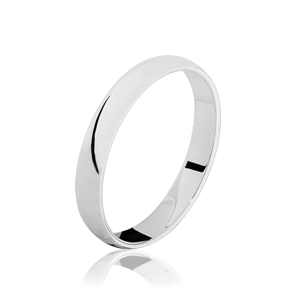 Alliance Igor Demi Jonc Or Blanc - Alliances personnalis&eacute;es Femme | Marc Orian