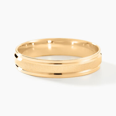 Alliance Mat Et Brillant Demi Jonc Classique Or Jaune