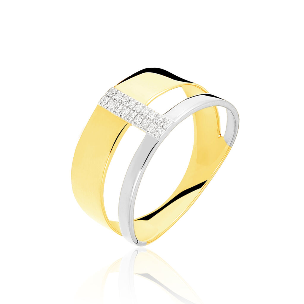 Bague Rainbow Or Bicolore Diamant - Bagues pierres pr&eacute;cieuses Femme | Marc Orian