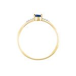 Bague Jehane Or Jaune Saphir Et Diamant - Solitaires Femme | Marc Orian