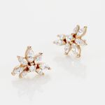 Boucles D'oreilles Puces Davena Argent Rose Oxyde De Zirconium - Puces Femme | Marc Orian