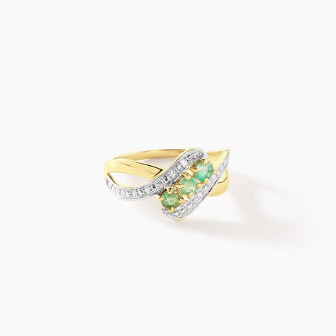 Bague Simma Or Jaune Diamant Et Emeraude - Bagues Femme | Marc Orian