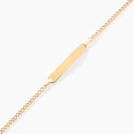 Bracelet Identit&eacute; Etheline Maille Gourmette Or Jaune - Gourmettes Enfant | Marc Orian