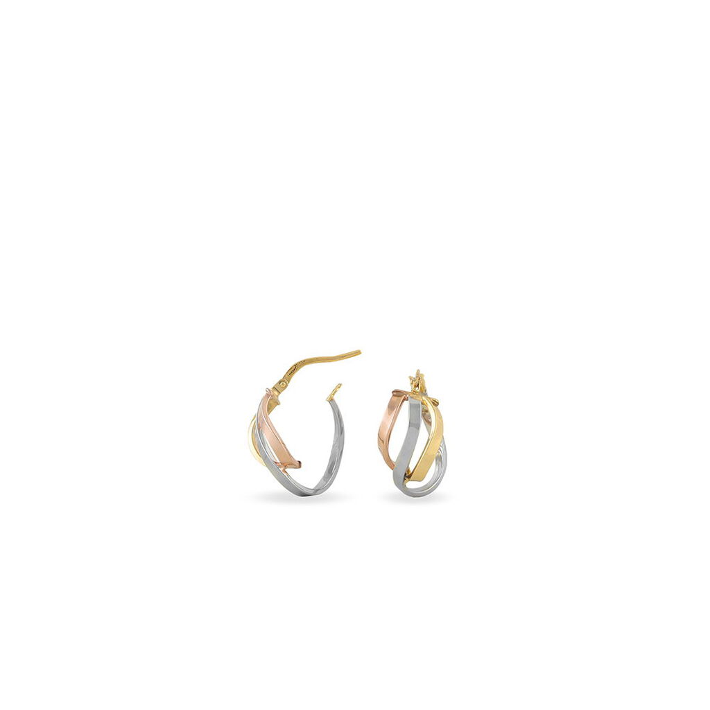 Créoles Horus Or Tricolore - Boucles d'oreilles Créoles Femme | Marc Orian