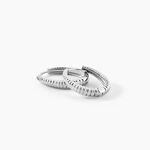 Cr&eacute;oles Ribbed Argent Blanc - Cr&eacute;oles Femme | Marc Orian