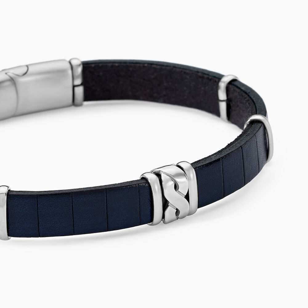 Bracelet Jourdan Chip Cuir Noir - Bijoux Homme | Marc Orian