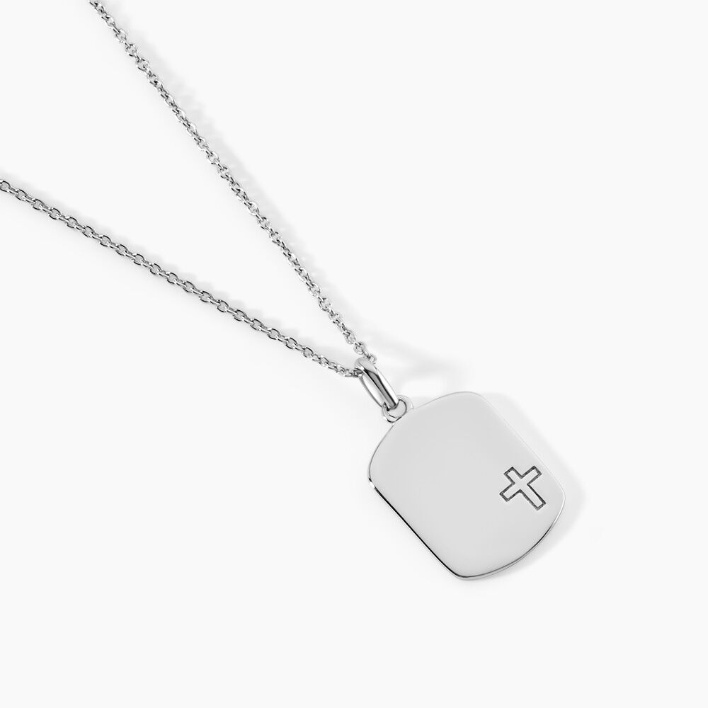 Pendentif Eulalio Argent Blanc - Bijoux fantaisie Homme | Marc Orian