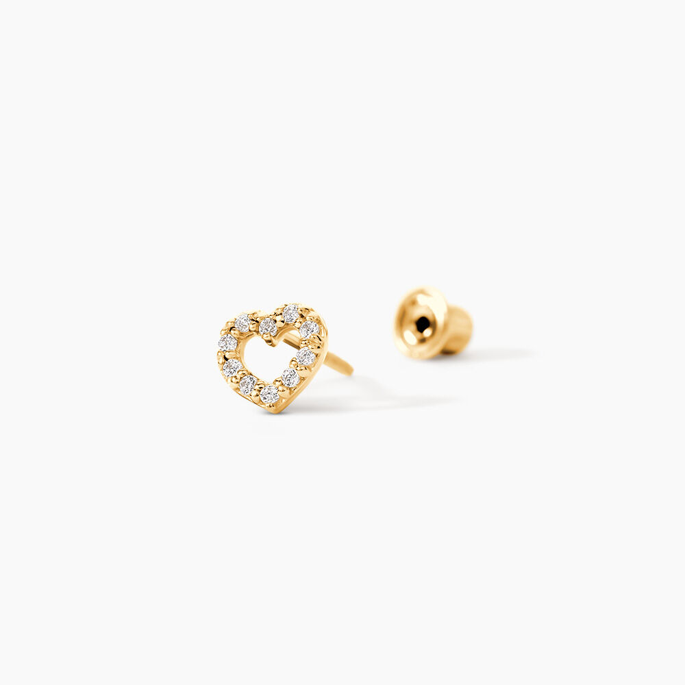 Boucles D'oreilles Puces Eily Or Jaune Oxyde De Zirconium - Puces Famille | Marc Orian