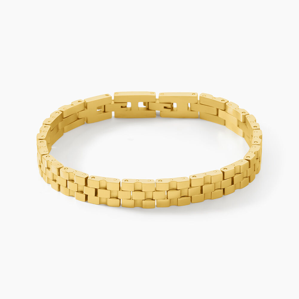 Bracelet Jourdan Manathan Acier Dor&eacute; - Bracelets cha&icirc;nes Homme | Marc Orian