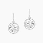 Boucles D'oreilles Pendantes Hita Argent Blanc - Pendantes Femme | Marc Orian