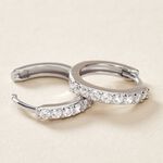 Cr&eacute;oles Jussi Argent Blanc Oxyde De Zirconium - Cr&eacute;oles Femme | Marc Orian