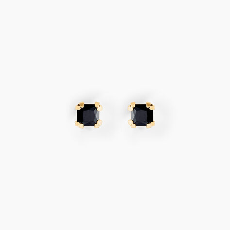 Boucles D'oreilles Puces Doreen Carre Or Jaune Oxyde De Zirconium - Puces Femme | Marc Orian