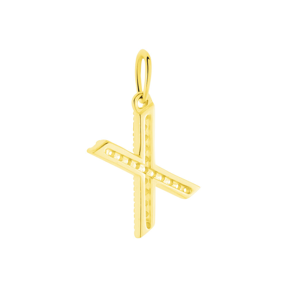 Pendentif Lettre X Or Jaune Oxyde - Pendentifs Famille | Marc Orian