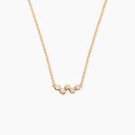 Collier Halo Plaqu&eacute; Or Jaune Oxyde De Zirconium - Colliers avec pierres Femme | Marc Orian