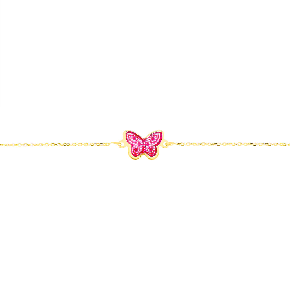 Bracelet Sulivia Papillon Or Jaune - Bracelets chaînes Enfant | Marc Orian