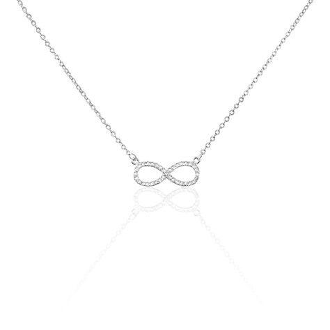 Collier Rowan Argent Blanc Oxyde De Zirconium - Colliers avec pierres Femme | Marc Orian