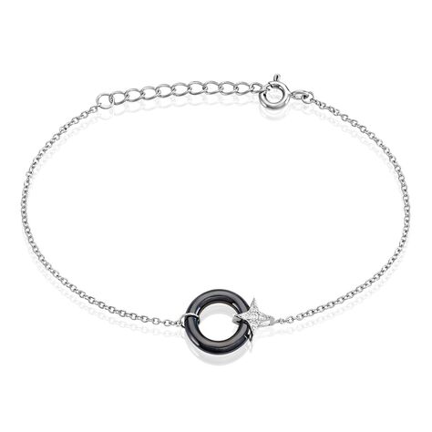 Bracelet Merelle Argent Blanc C&eacute;ramique Oxyde De Zirconium - Bracelets fantaisie Femme | Marc Orian