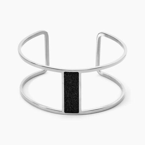 Bracelet Manchette Acier Blanc Maria - Bijoux fantaisie Femme | Marc Orian