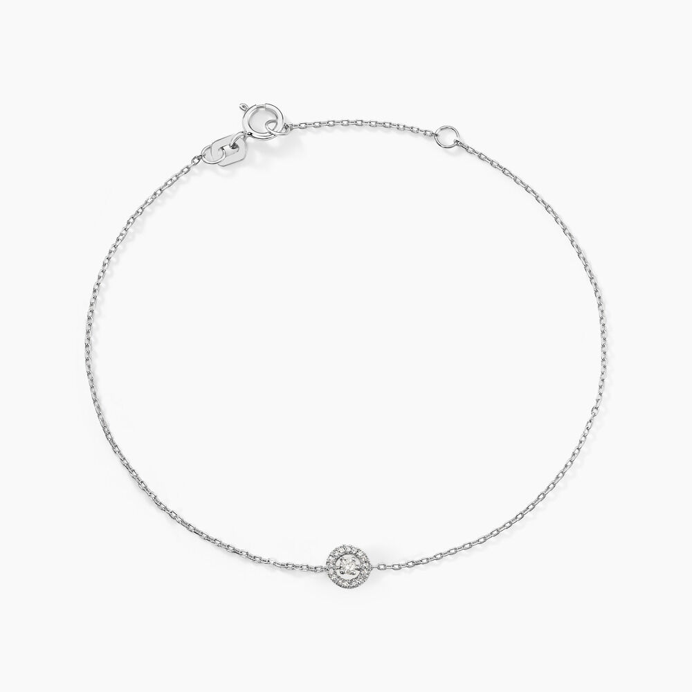 Bracelet Domitia Or Blanc Diamant - Bracelets chaînes Femme | Marc Orian