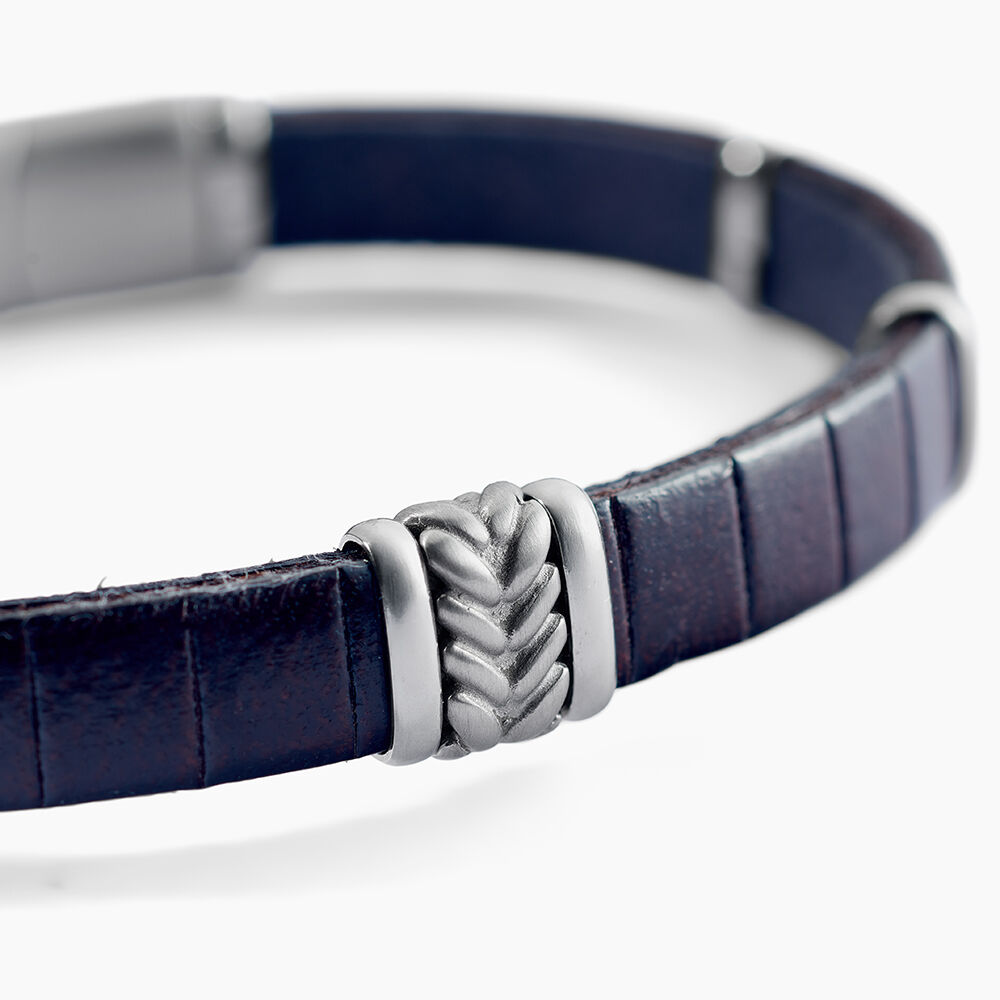 Bracelet Jourdan Colbert Cuir Marron - Bijoux Homme | Marc Orian