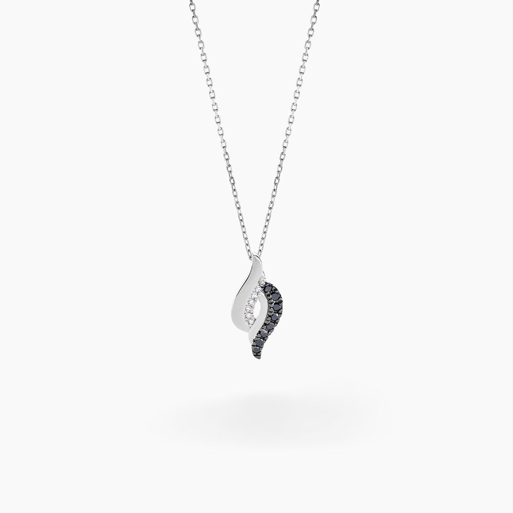 Collier Sculptural Or Blanc Diamant - Colliers avec pierres Femme | Marc Orian