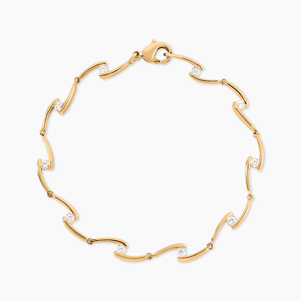 Bracelet Ayda Plaqu&eacute; Or Jaune Oxyde De Zirconium - Bracelets cha&icirc;nes Femme | Marc Orian